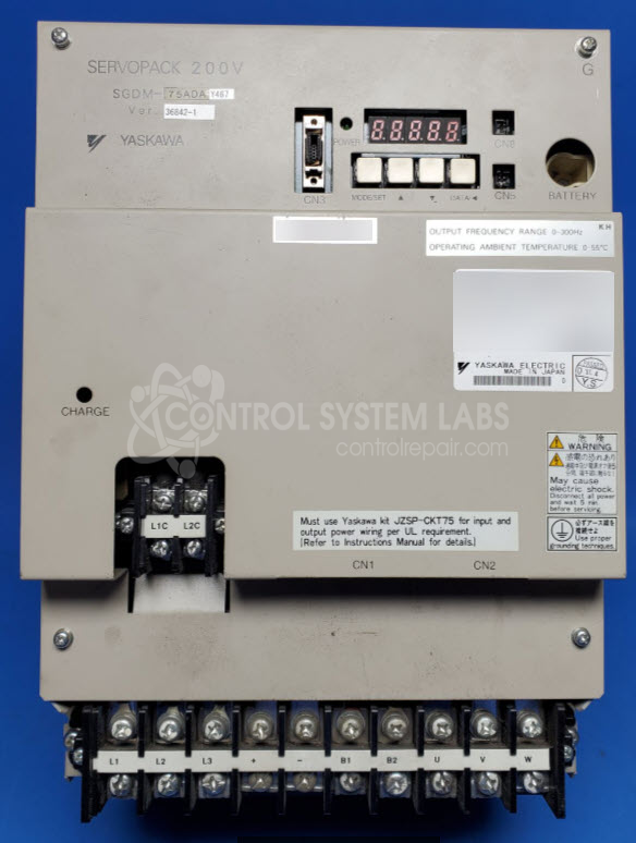 ServoPack 200v Drive 200-230 VAC 41 A In, 0-230VAC 54.7 A 7.5 kW 0-300 Hz Out