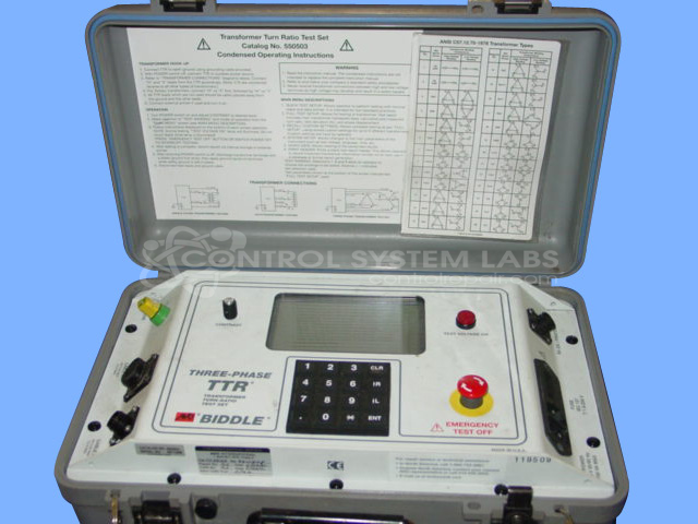 Biddle Three Phase TTR Test Set